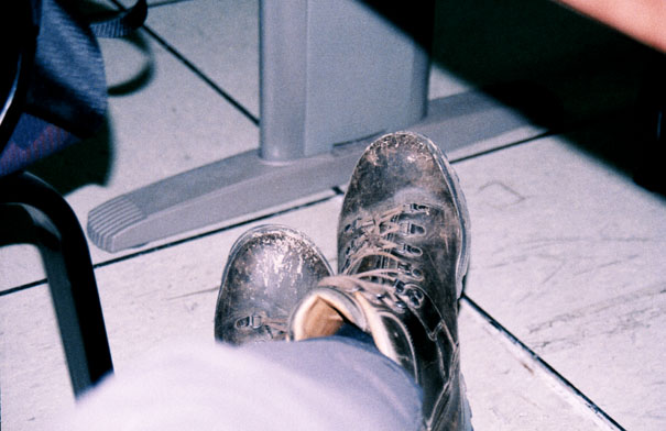 Aktueller Zustand meiner Wanderschuhe.